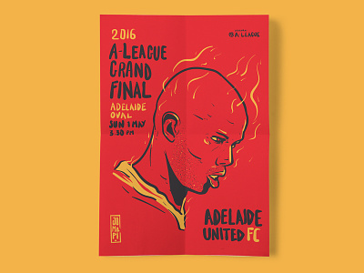 A League Grand Final a league football illustration portrait poster