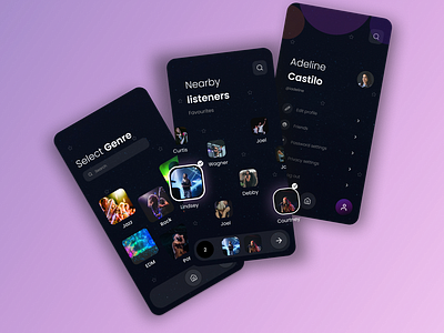 Music player application UI