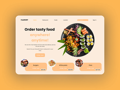 Food delivery landing page