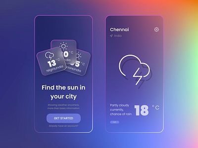 Weather app UI