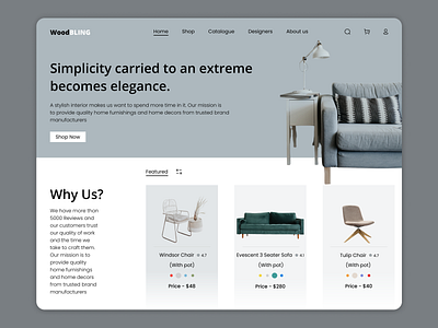 Furniture Website UI Design animation app branding design furniture illustration interiordesign ui ux website webstore webui
