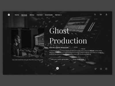 Music Production & Services Website Landing Page