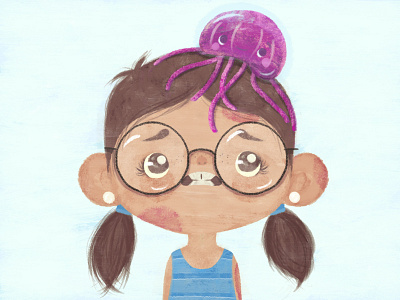 My pocket jellyfish artwork beach beachgirl characterdesign drawing girl illustration jellyfish kids kidsillustration