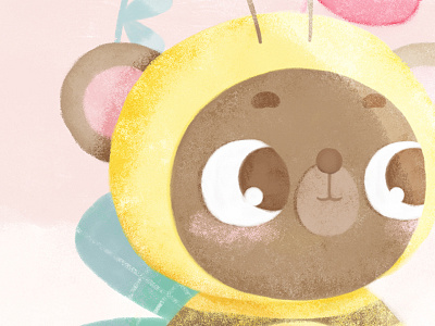 Spring Love artwork bear bee characterdesign draw drawing illustration illustrationartists kids kidsillustration
