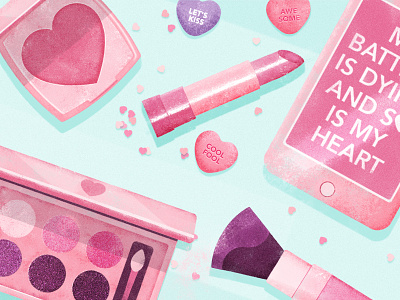 PRETTY GIRLS II colourful coloursyoung friendly girlscollectionchic illustrations makeup nice pink products