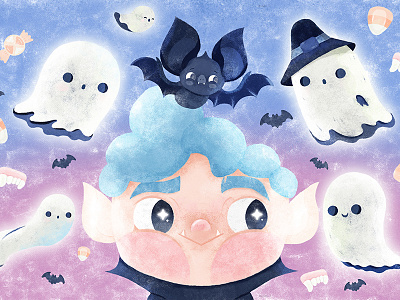 Trick or Treat booooooh characterdesign drawing ghost halloween2018 halloweenillustration illustration illustrationartists kidsillustration vampire