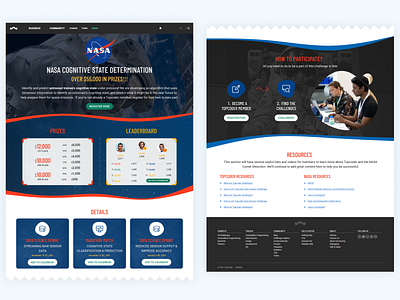 NASA Mini Website landing page nasa website