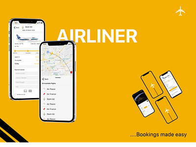 Airliner airplane app branding design ticket travel ui ux