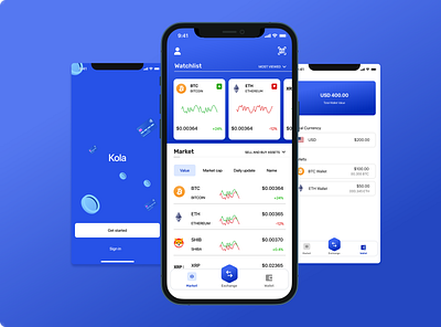 Crypto Wallet btc trade ui ux wallet