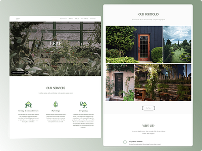 Landscape Design - Landing Page app design landing page design landingpage minimal typography web