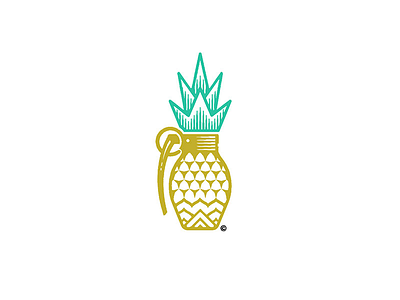 Pineapple Strong© logo grenade krav maga logo logo design pineapple