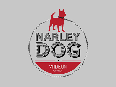 Narley Dog Logo badge branding design emblem identity logo