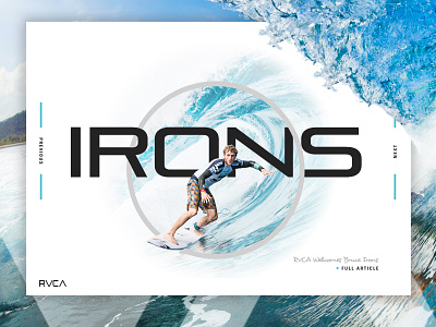 RVCA Concept athlete design extreme sports rvca sports surf surfing typography water waves web design