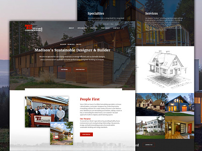 TDS Custom Construction builder construction hero parallax remodel type ui web web design website wordpress