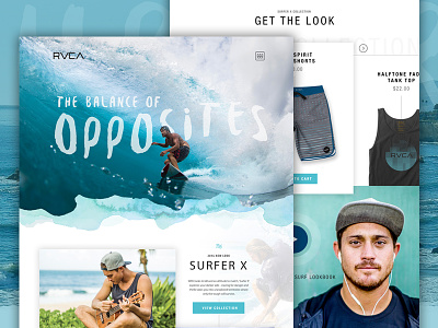 RVCA Surf Concept blue design e commerce extreme sports rvca summer surf surfing typography water web design website