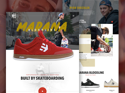 Etnies Marana - Ryan Sheckler e commerce etnies hero sheckler shoes skate skateboarding typography ui web web design