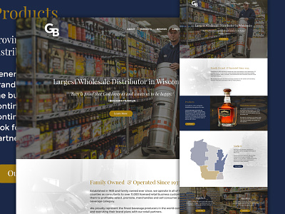 General Beverage beer beverage distributor hero typography ui web web design