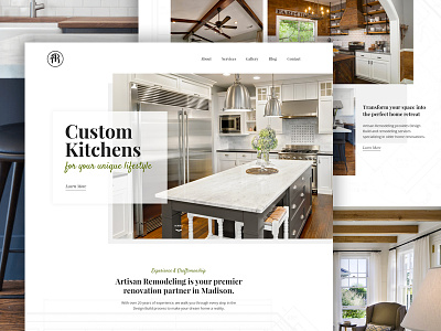 Artisan Remodeling design homepage layout remodeling typography ui web web design website