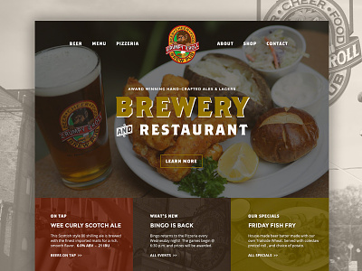 Grumpy Troll Brewpub beer brew clean design grid hero layout typography web web design website