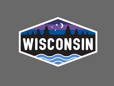 Wisconsin Woods & Water Badge adventure badge brand hat logo outdoors patch wisconsin
