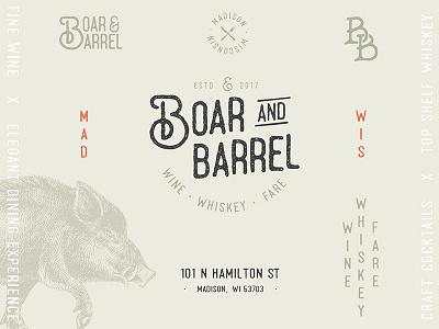 Boar & Barrel brand branding identity logo logo concepts mockup typography
