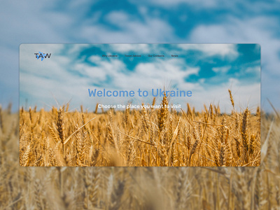 TAW - Travel in Ukraine design ui ui ux design ux web design web site