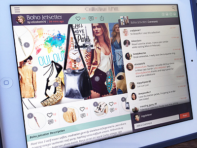 Fashion App Exploration concept fashion feed product social tablet timeline ui visual design