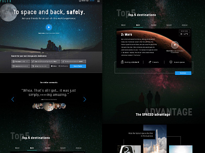 #SPACEDchallenge by Chris Mitsuda dark design homepage landing layout moon space spaced spacedchallenge travel ui ux