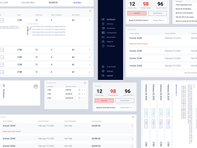 Developer Focused Timesheet accounting charts clean ui dashboard database developers flat design simple design software statistics table timesheet uiux