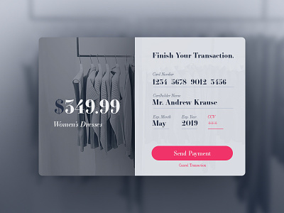 Credit Card Checkout // Daily UI 002 checkout clean credit card dark design font simple uiux type