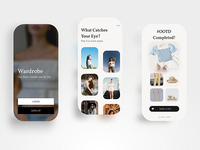 Fashion app concept app minimal ui ux