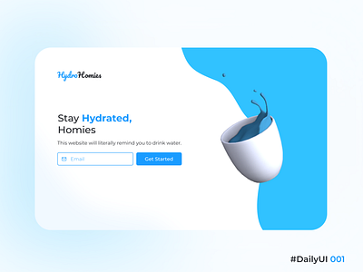 DailyUI Sign Up Page (more like a landing page but ok)