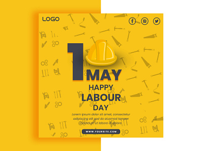 1may Social media banner. 1 may banner design facebook ad labour day socialmedia