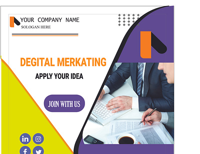 Digital marketing banner design 2 banner design degital illustration marketing vector