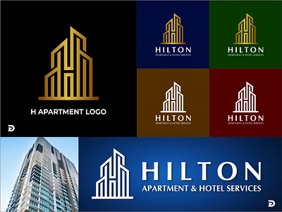 H Apartment Logo suitable for Hotel and Apartment Services branding design graphic design logo