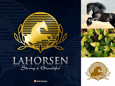 Horse and Leaf Logo 3d animation branding graphic design horse leaf leafs leaves logo motion graphics strong ui wildhorse