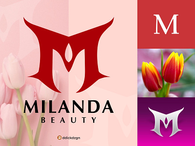 Letter M Tulips Logo 3d alphabet m animation beauty branding flowers graphic design letter m logo logos motion graphics mtulips ui