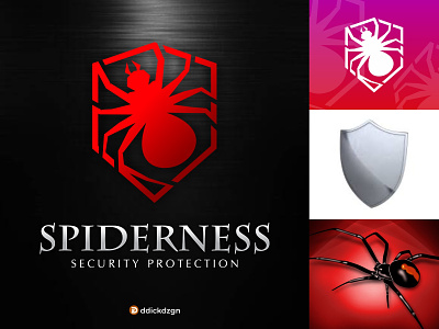 Spider Shied Logo 3d animation branding graphic design logo logoshield logospider motion graphics spiderlogo spidershield ui