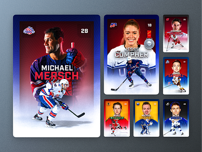 IYFHockey Trading Cards design figma graphic design hockey photoshop sports