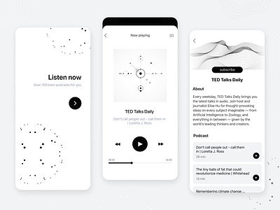 Podcasts App app graphic design pod podcasts ui