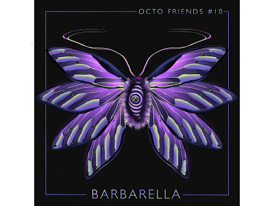 Octo Friends #10- Barbarella branding design illustration logo procreate