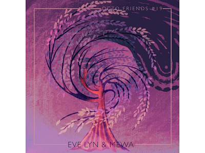 Octo Friends #19 - Eve Lyn & Mewl cover art design illustration procreate
