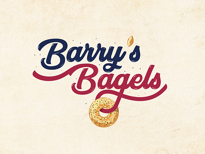 Barry`s Bagel bagel food handlettering logo logo design logotype modern restaurant snacks