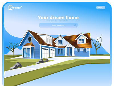 Dream home architecture home homepage illustraion landing page logo real estate web page