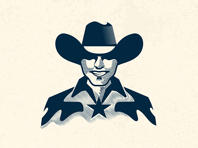 office Pete cowboy horse ranch rugged texas vintage logo western