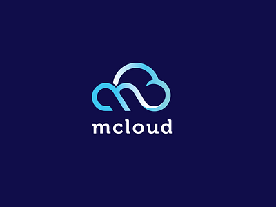 master the cloud branding cloud icon logo modern simple technology
