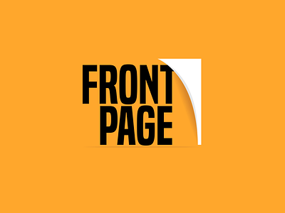 Front Page branding graphic design illustration logo logodesign minimalists modern wordmark