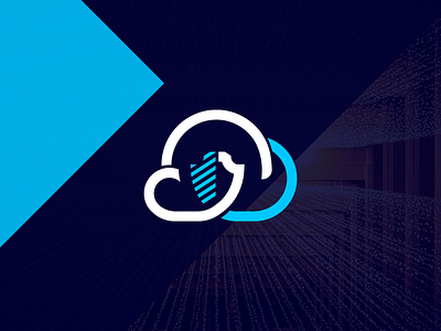 Cloud Security Logo cloud logo graphic design icon logo modern security logo simple logo software logo technology icon