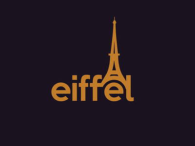Eiffel minimalists logo eiffel towe france graphic design icon logo minimalists modern logo simple logo wordmark