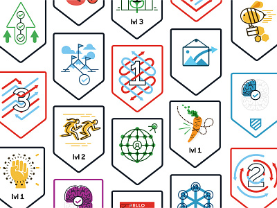 Suitable App Badges achievements apps badges illustrations